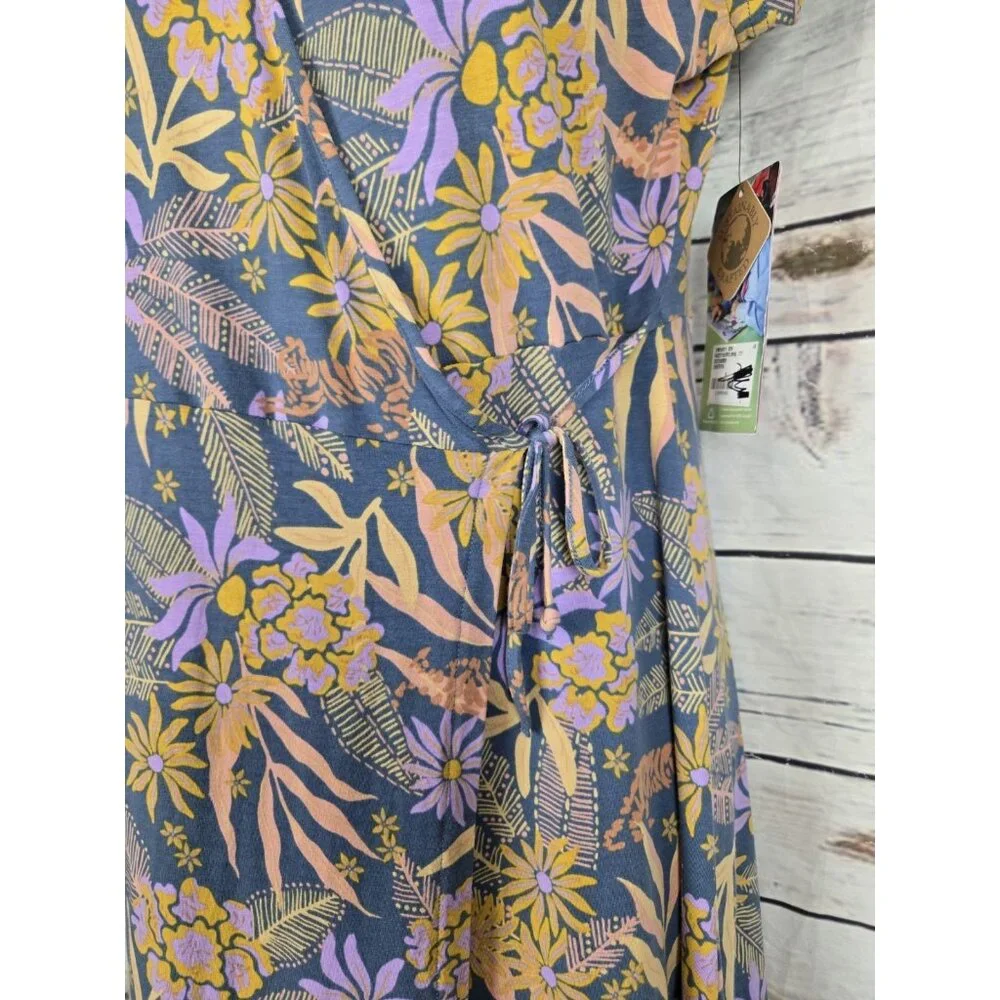 Sherpa Adventure Gear Dress S NEW Floral Wrap Outdoor Organic Cotton Womens
